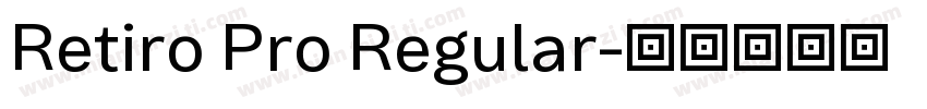 Retiro Pro Regular字体转换